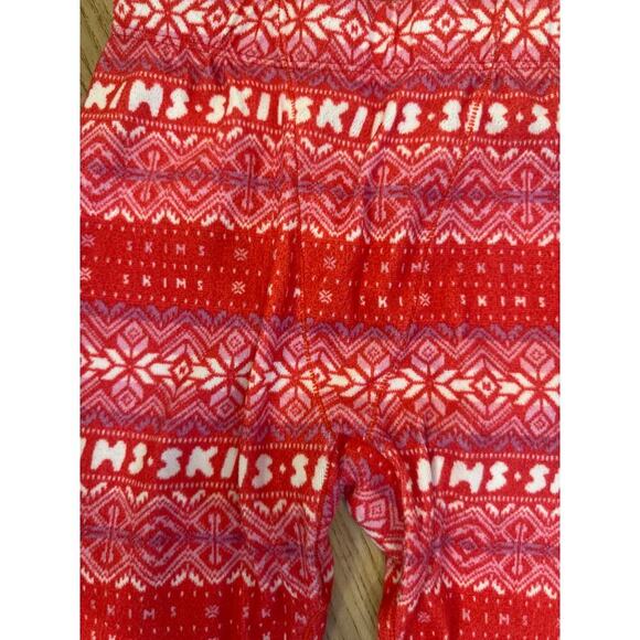 Skims Plush Pointelle Pj Bottoms/Leggings Logo/fair isle pattern Womens Size XXS - Picture 3 of 6